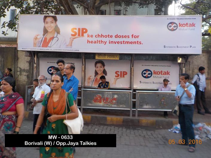 Hoardings Advertising Agency, BQS Advertising rates at Borivali West Bus Stop Mumbai Maharashtra
